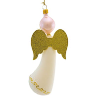 De Carlini Italian Ornaments Golden Angel On High - - SBKGifts.com