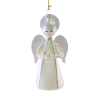 (63030) De Carlini Italian Ornaments Halo In Prayer, 5.50 Inch, Christmas Angel Ornament An251praywf