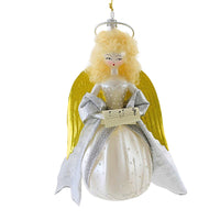 (63035) De Carlini Italian Ornaments Heavenly Melody In Silver, 5.50 Inch, Christmas Angel Ornament An191mswf