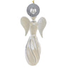 De Carlini Italian Ornaments Fluted Angel White - - SBKGifts.com