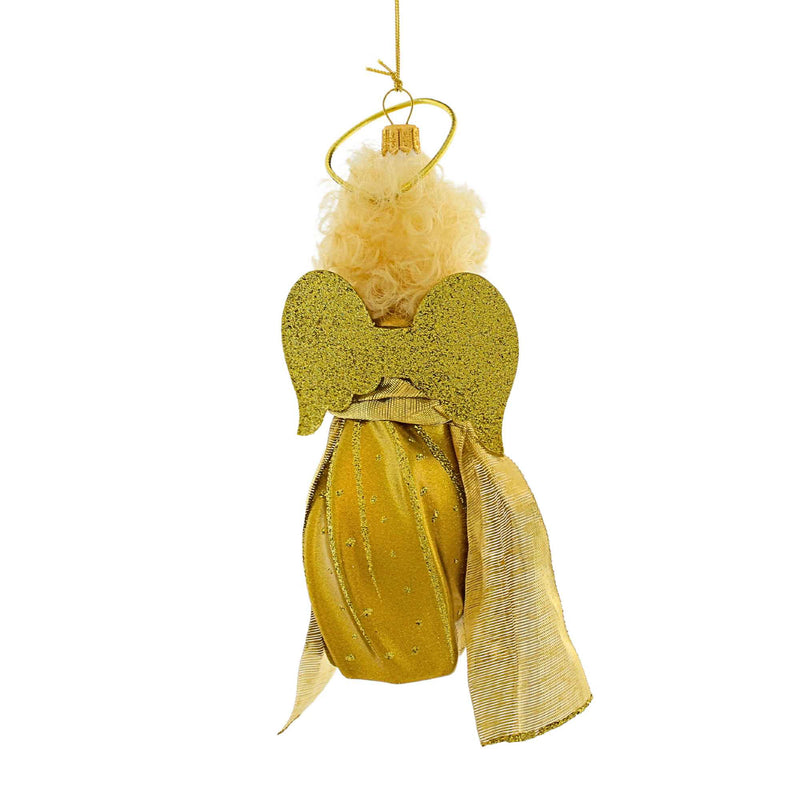 De Carlini Italian Ornaments Celestial Angel With Lute - - SBKGifts.com