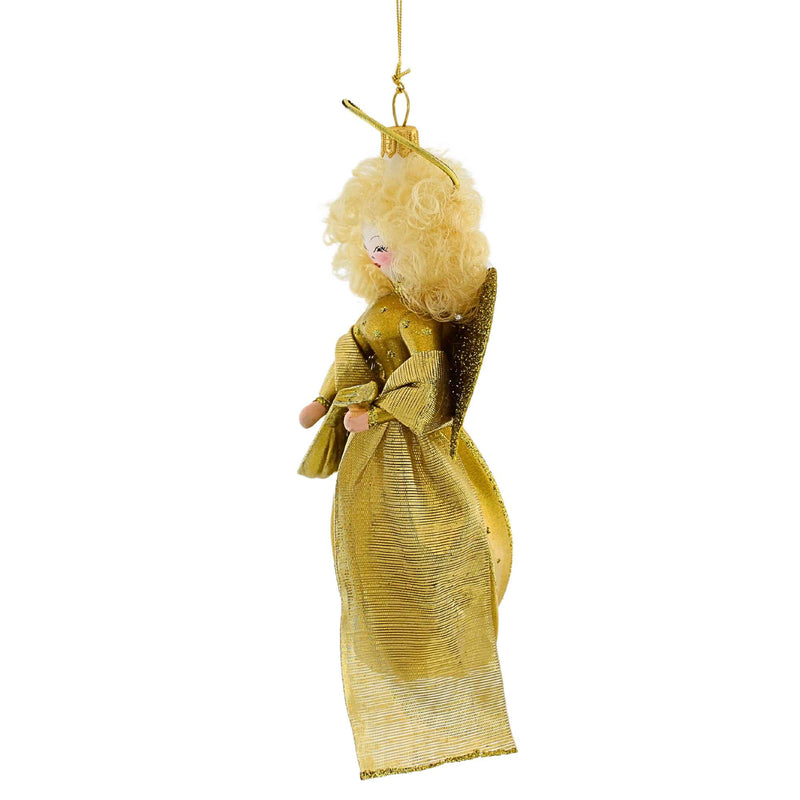 De Carlini Italian Ornaments Celestial Angel With Lute - - SBKGifts.com