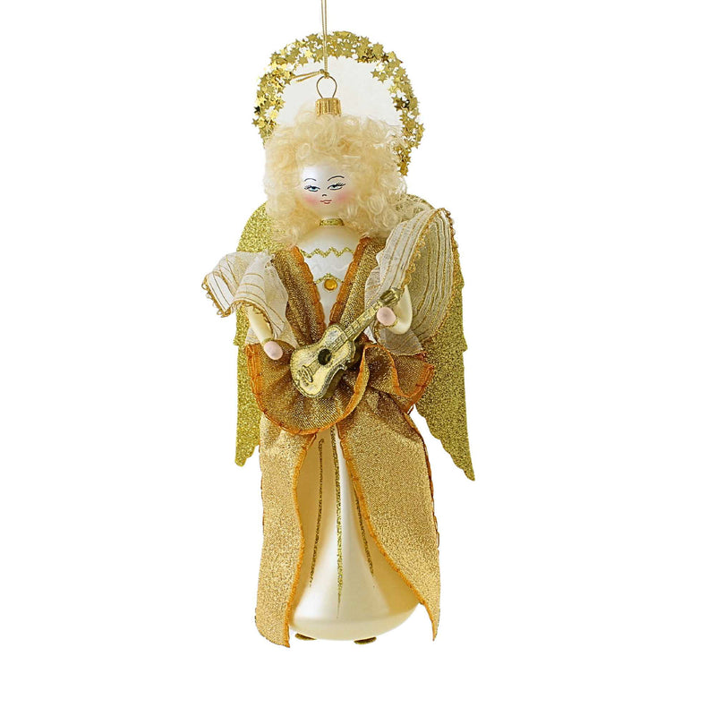 10.00 Inch Golden Astra Serenade Christmas Angel Ornament An108wf (63048)