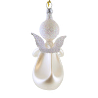 De Carlini Italian Ornaments Angel In White With Book - - SBKGifts.com