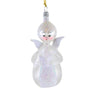 (63056) De Carlini Italian Ornaments Clear Angel With Book White Accent, 4.00 Inch, Baby Baptism Ornament An122clrwwf