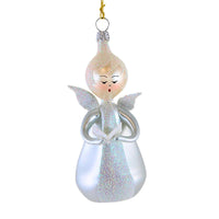 (63057) De Carlini Italian Ornaments Angel With Book In Light Blue, 4.00 Inch, Baby Baptism Ornament An122ltbwf