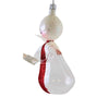 De Carlini Italian Ornaments Clear Angel With Book Red Accent - - SBKGifts.com