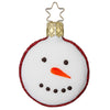 (63081) Inge Glas Macaron Snowman, 2.25 Inch, Cookie Carrot Nose 10088S022