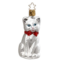 (63114) Inge Glas Purr-Fect White, 3.25 Inch, Cat Kitty Feline 10151S022