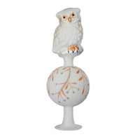 (63124) Inge Glas Dream Of Feathers, 8.75 Inch, Owl Free Standing Tree Topper 10071S024