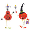 (63134) Halloween 2 Pc Wiggly Halloween Ornaments, 12.00 Inch, Skull Pumpkin Witch 67959S/2