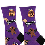 Socksmith Halloweiner Dogs Purple - - SBKGifts.com