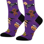 Socksmith Halloweiner Dogs Purple - - SBKGifts.com