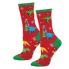 (63147) Socksmith The First Christmas, 15.00 Inch, Dinosaur Snowflakes Trees Gifts Wnc3448