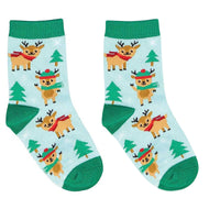 (63155) Socksmith Reindeer Games, 9.00 Inch, Antlers Christmas Tree Snowflakes Kc71754