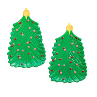 (63169) Tag Christmas Tree Tidbit Plate, 6.50 Inch, Debossed Pattern G18780