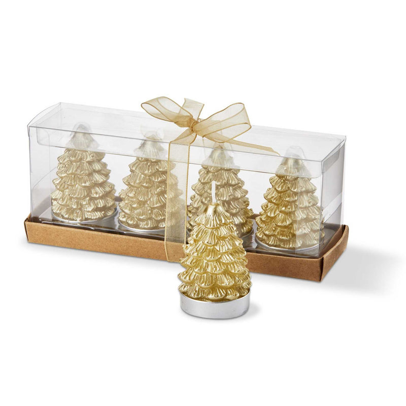 Tag Fir Tree Tealights Set/4 - - SBKGifts.com