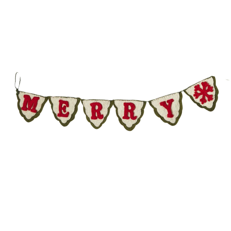 Tag Merry Christmas Applique Banner - - SBKGifts.com