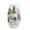 (63203) Stony Creek Home For The Holidays Pre-Lit Vase, 7.00 Inch, Medium Houses Cardinals Trees Hrc4205