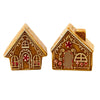 (63217) Transpac Peppermint Salt & Pepper Set, 2.75 Inch, Gingerbread Holidays Candy Tc02933