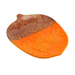 Transpac Patterned Acorn Plate - - SBKGifts.com