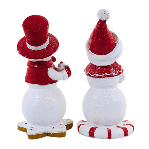 Transpac Peppermint Cookie Snowmen - - SBKGifts.com