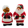 (63231) Transpac Santa & Mrs. Claus Salt & Pepper Set, 3.50 Inch, Holiday Ho Ho Ho Glasses Tc03155