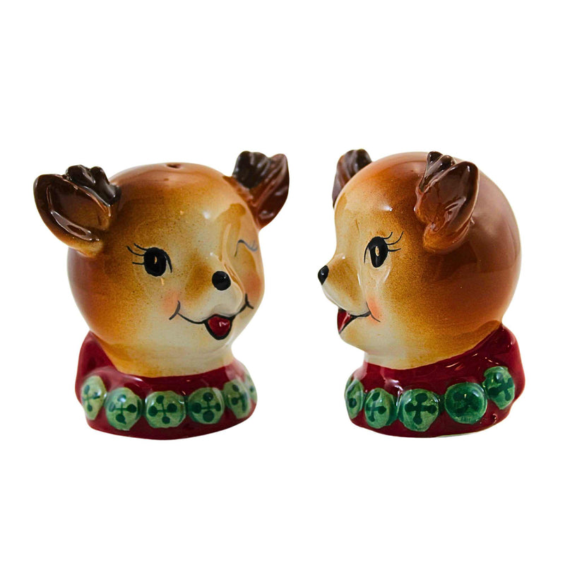 Transpac Vintage Reindeer Salt & Pepper Set - - SBKGifts.com