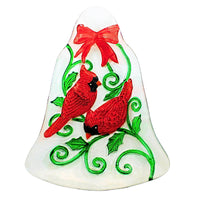 (63233) Transpac Cardinal Bell Platter, 12.00 Inch, Holiday Holly Red Bow Tc03518