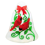 12.00 Inch Cardinal Bell Platter Holiday Holly Red Bow Tc03518 (63233)