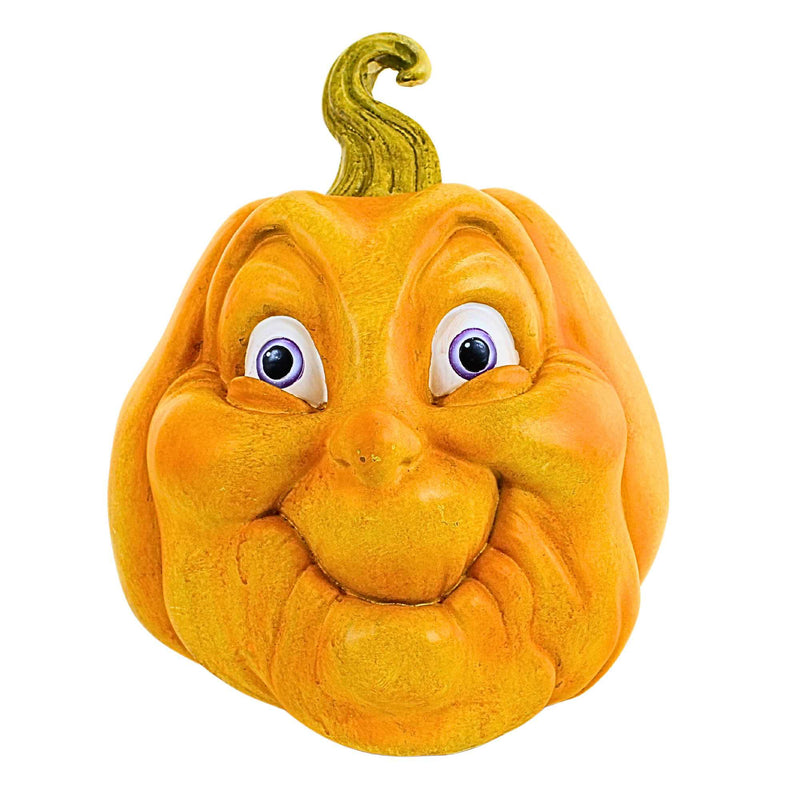 12.00 Inch Pumpkin With Happy Face Purple Eyes Wart Toothless 137837 (63239)