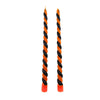 (63259) Tag Halloween Twist Tapers, 12.00 Inch, Swirl Black Orange G18576