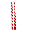 (63268) Tag Christmas Twist Tapers, 12.00 Inch, Candles Red White St/2 G18577