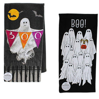 (63279) Kay Dee Designs Ghost And Paws Kitchen Towel Set, 26.00 Inch, H6805/H6803