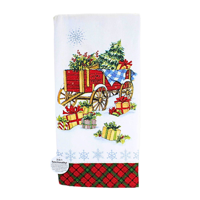 Kay Dee Designs Santa With Animals & Wagon Kitchen Towel Set - - SBKGifts.com