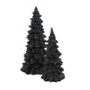 (63305) Roman Black Glitter Tree Set, 11.50 Inch, Halloween Set Of Two 137127