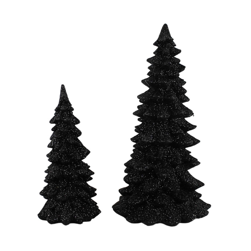 Roman Black Glitter Tree Set - - SBKGifts.com