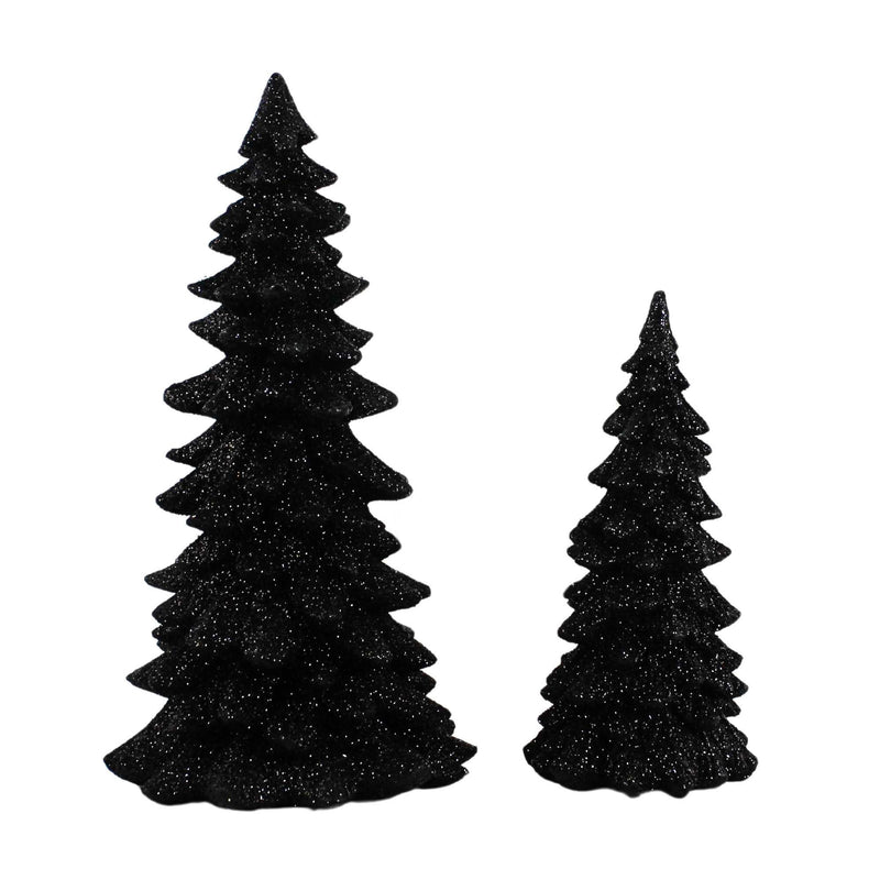 Roman Black Glitter Tree Set - - SBKGifts.com