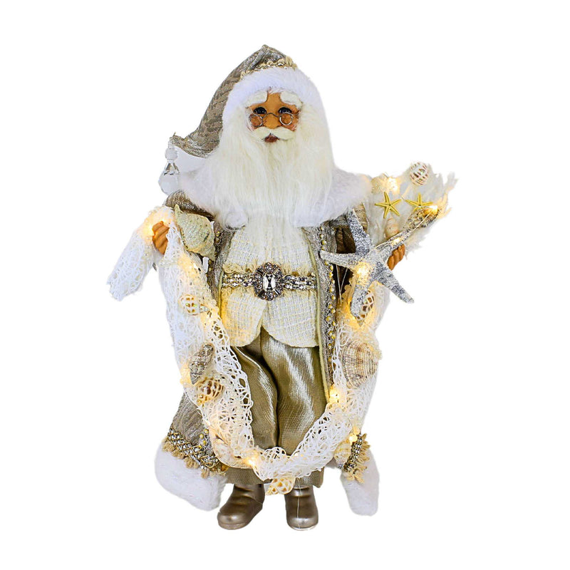 Karen Didion Sandstone Coastal Santa Lighted - - SBKGifts.com