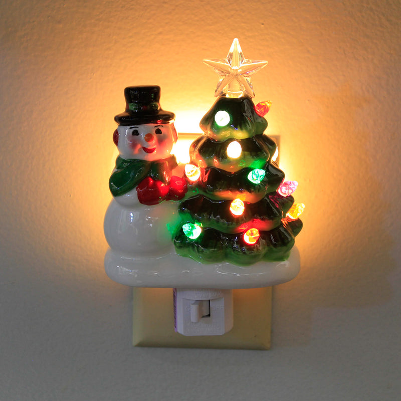 Roman Vintage Snowman Nightlight - - SBKGifts.com