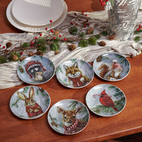 Primitives By Kathy Winter Animal Plate Set - - SBKGifts.com