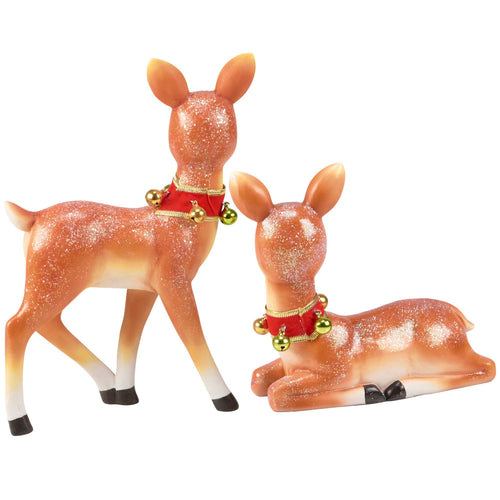 Primitives By Kathy Christmas Deer Figurine Set - - SBKGifts.com