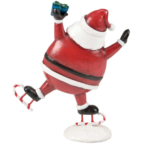 Primitives By Kathy Skating Santa Figurine - - SBKGifts.com