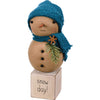 (63363) Primitives By Kathy Snowy Day Sitter, 6.75 Inch, Snowman Snowflake 63363