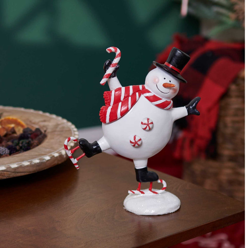 Primitives By Kathy Skating Snowman Figurine - - SBKGifts.com