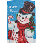 18.00 Inch Let It Snow Garden Flag Snowman Pipe Candy Cane 115329 (63378)