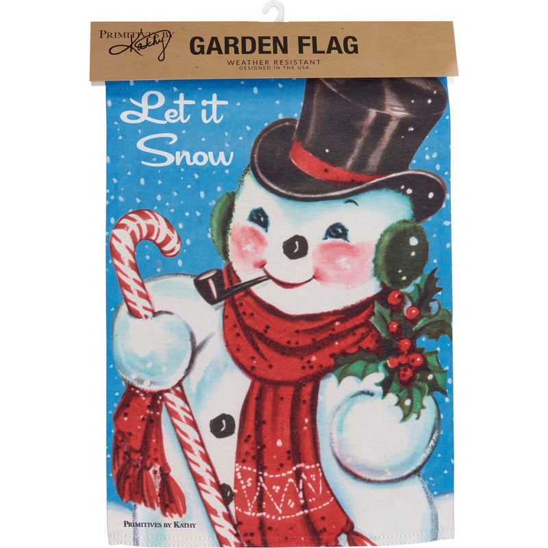 Primitives By Kathy Let It Snow Garden Flag - - SBKGifts.com