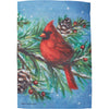 (63380) Primitives By Kathy Cardinal Garden Flag, 18.00 Inch, Red Bird Evergreen Berries 114574