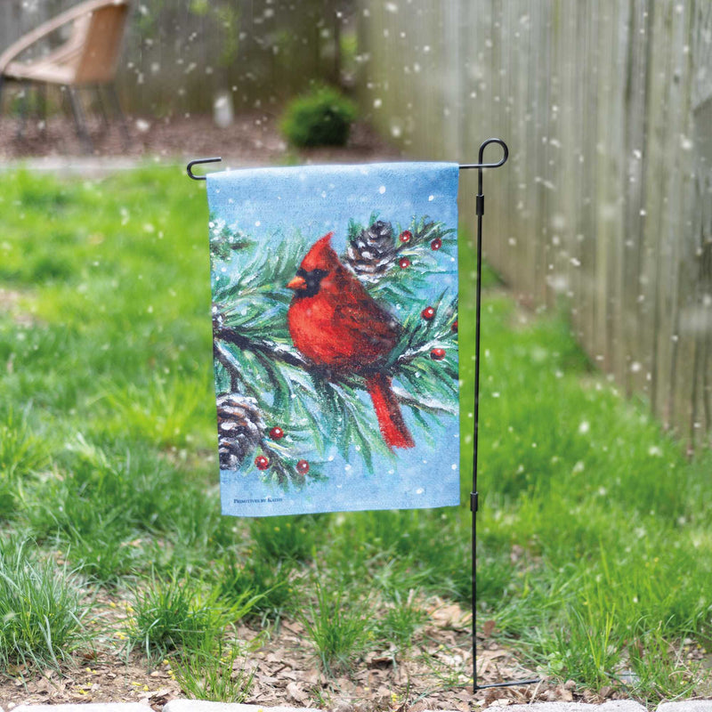 Primitives By Kathy Cardinal Garden Flag - - SBKGifts.com