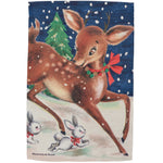 18.00 Inch Christmas Deer Garden Flag Fawn Bunny Rabbits 118108 (63381)